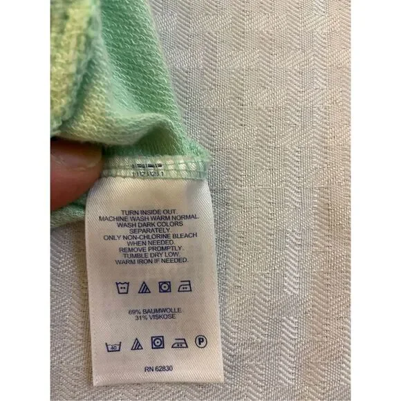 Lands end size 14-16 mint green gold buttons top large petite LP #62830 - Picture 6 of 6